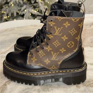 Dr. Martens authentic Louis Vuitton by onetwelves Black jadon Combat Boots us 7